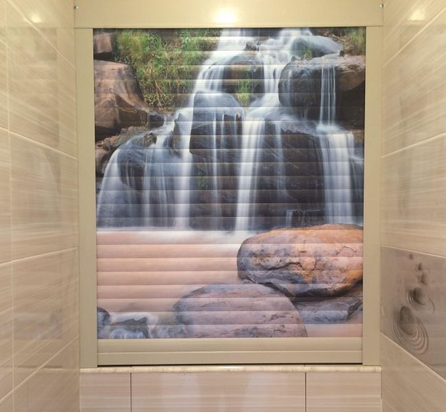 Фотопечать рольставни В туалет Рольставни